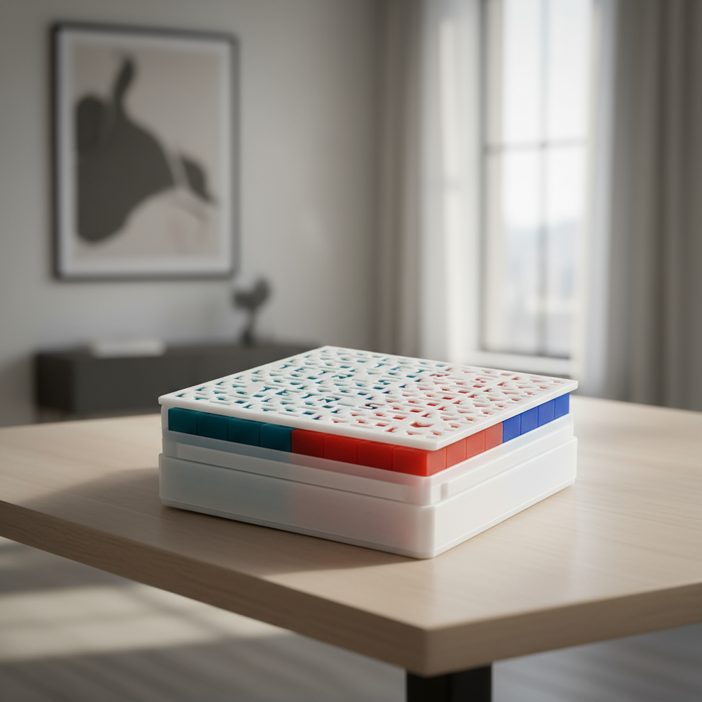 Tetris Game Box with Top Visible on Modern Table