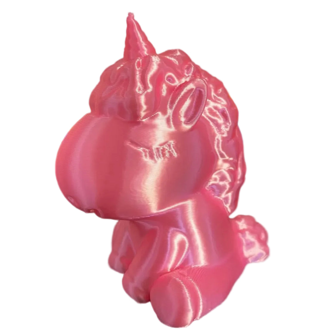 d printed pink pla unicorn