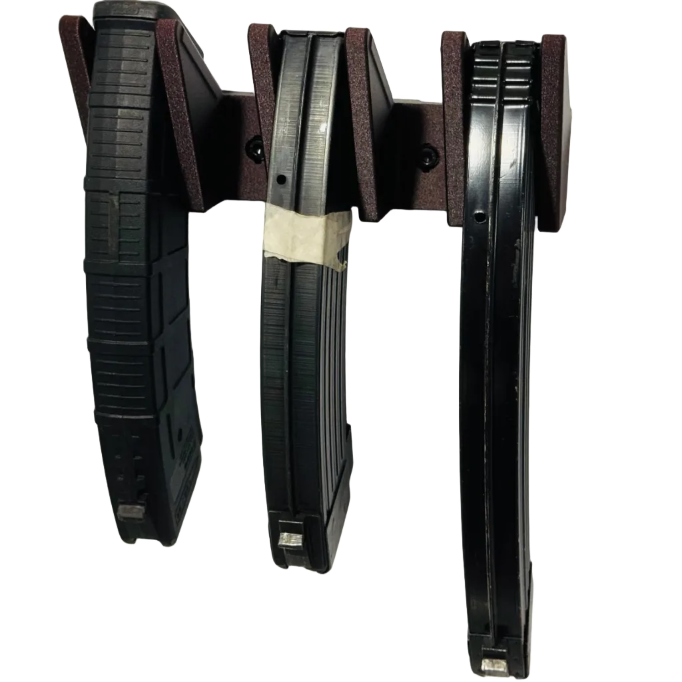 3d printed magnetic AK magazine holder with MAGPUL PMAG and steel magazines