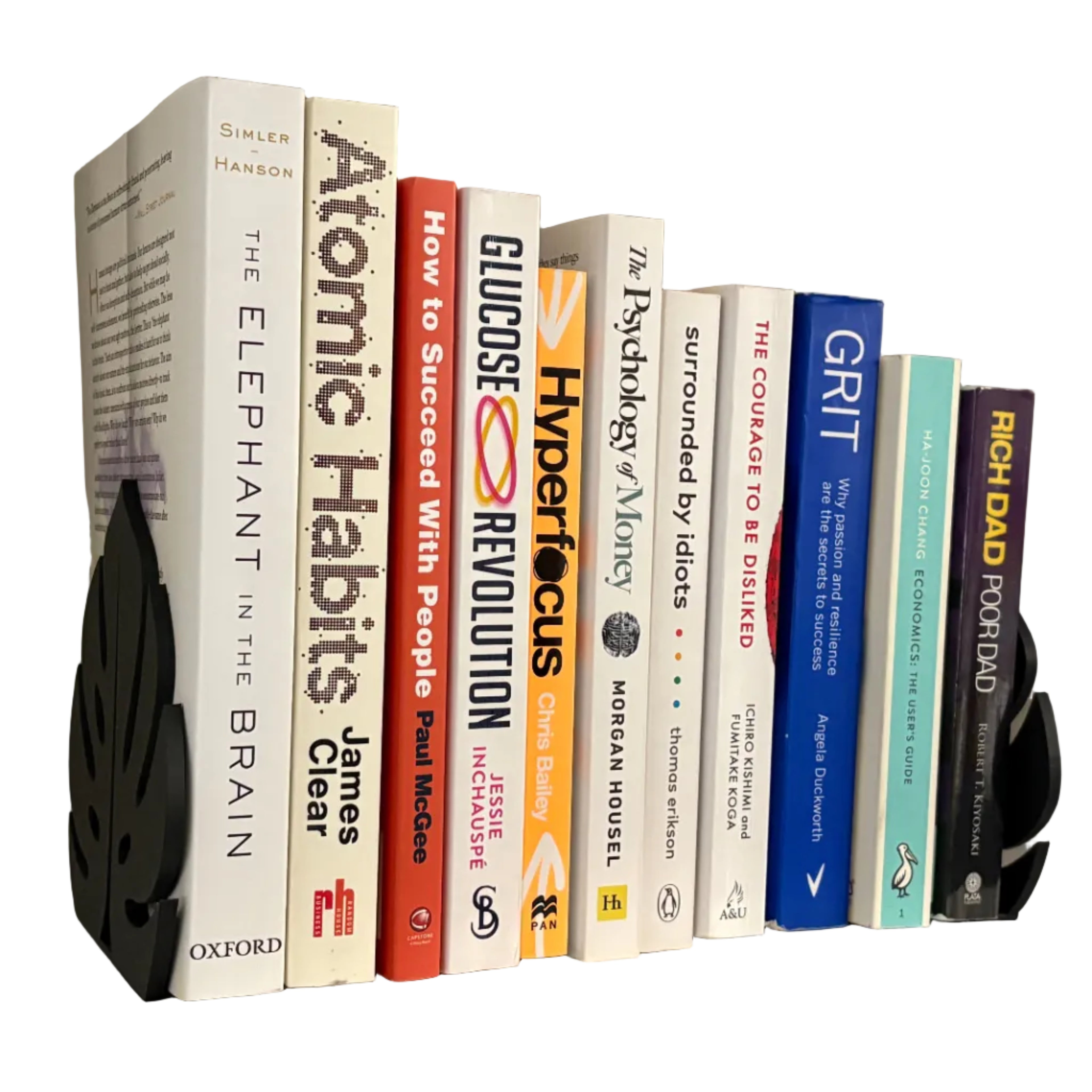 3d printed black petg-cf monstera flower bookend 