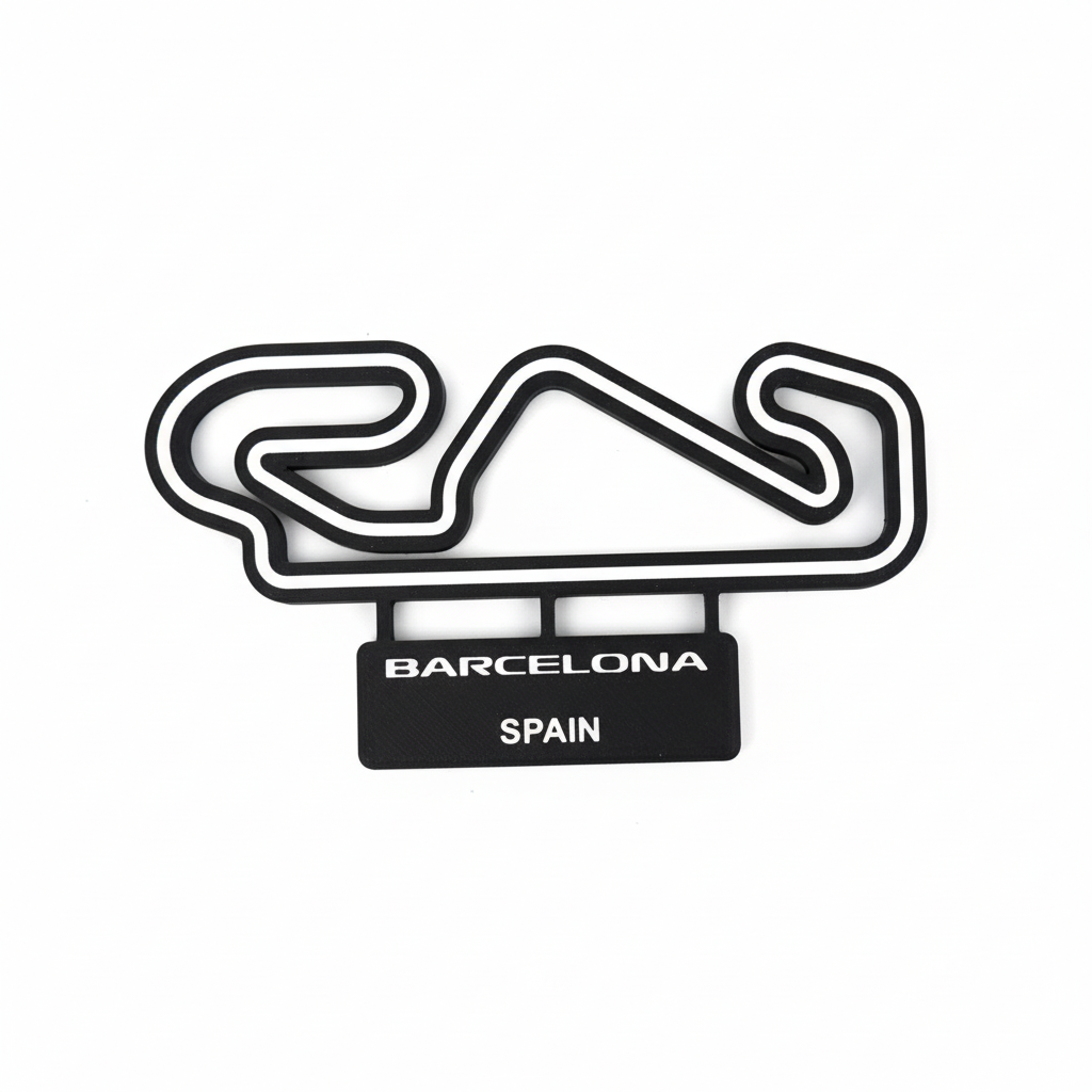 Barcelona Spain F1 Track Art - Straight