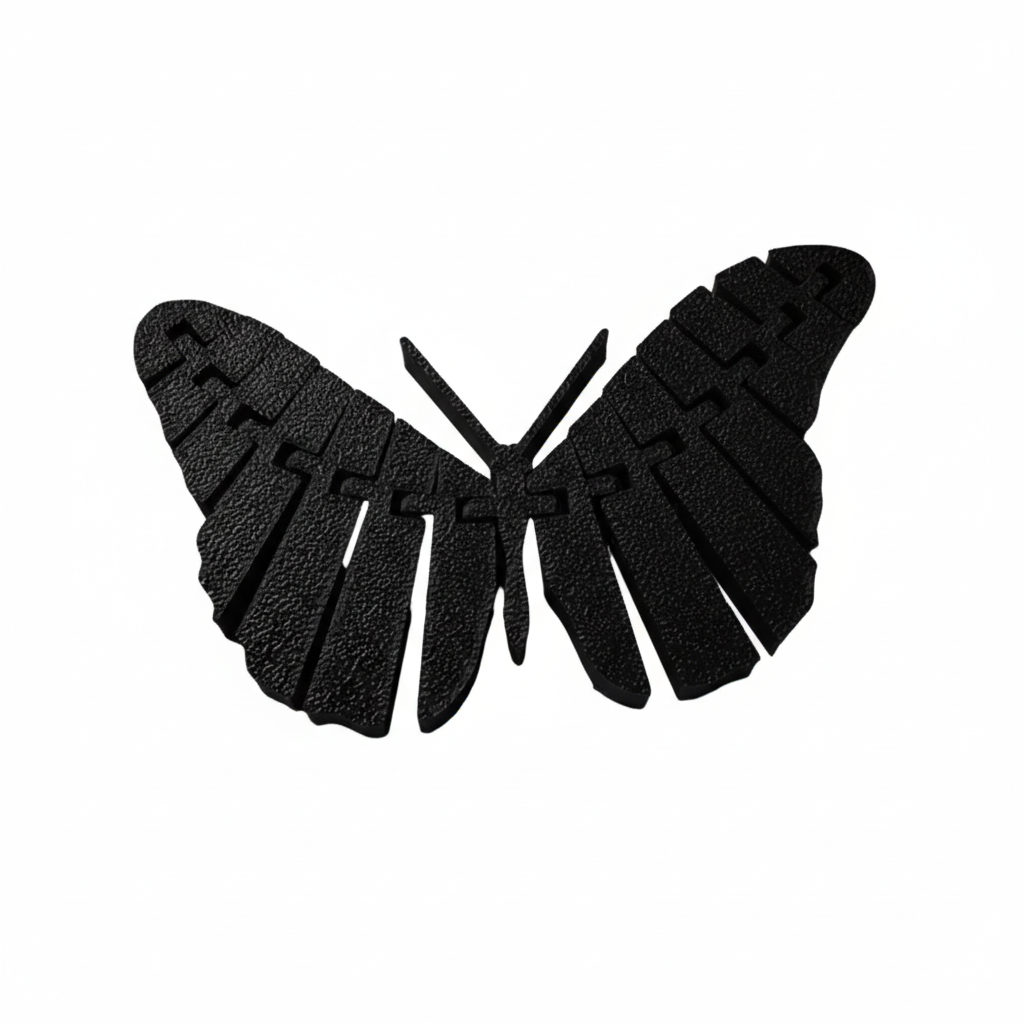 Black articulating butterfly
