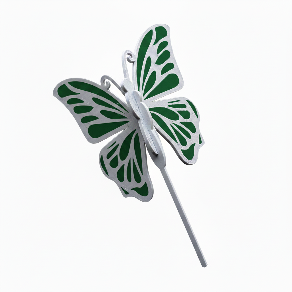 Butterfly Cake Topper Dark Green & White