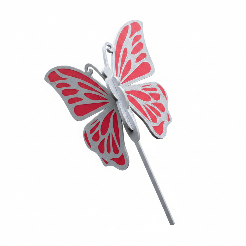 Butterfly Cake Topper Front View White Background