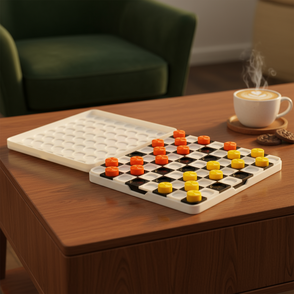 Checkers Game in Elegant Setting
