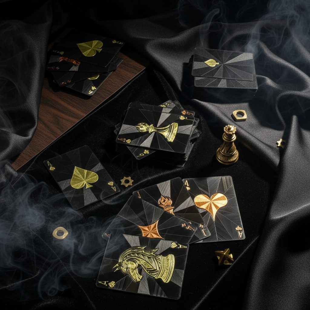 Contextual background with 3D printed cards