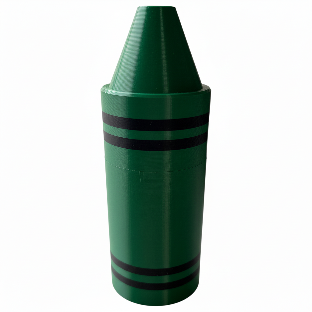 Dark green storage crayon - white background