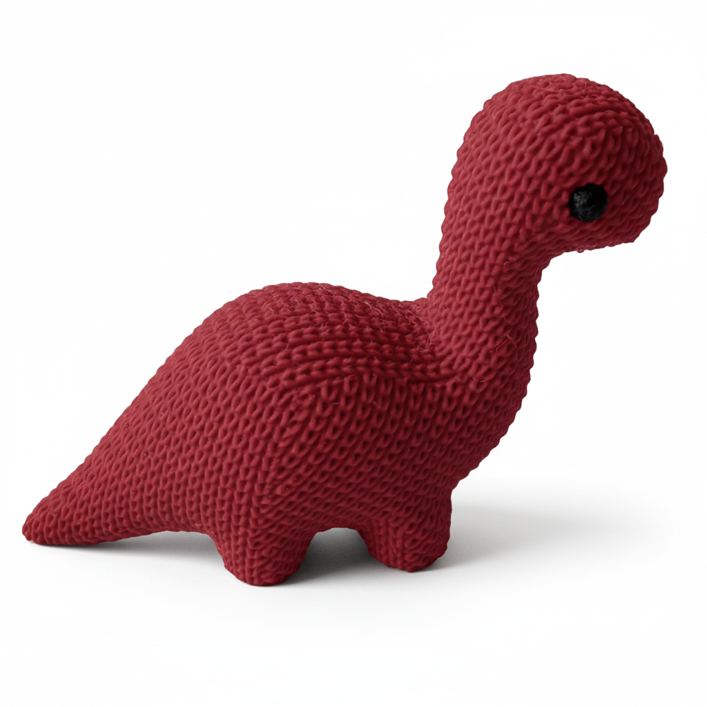 Deep Crimson Red Brachiosaurus