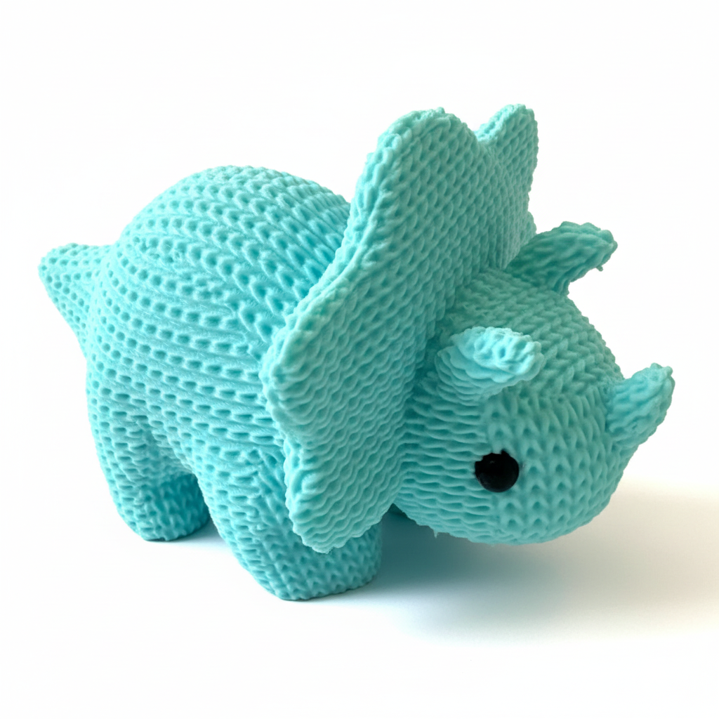 Light Aqua Blue Triceratops