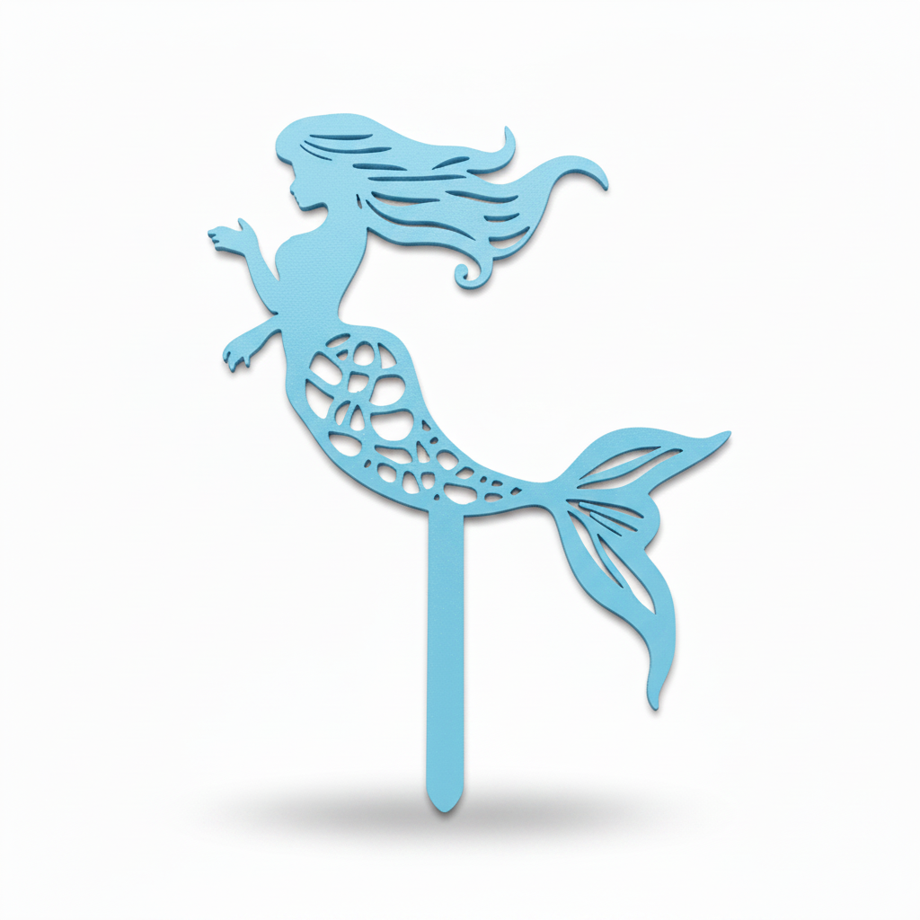 Lighter blue mermaid cake topper