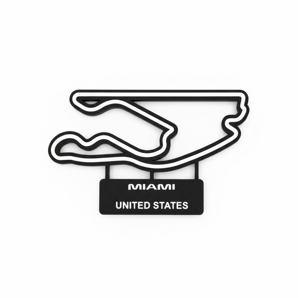 Miami United States F1 Track Art