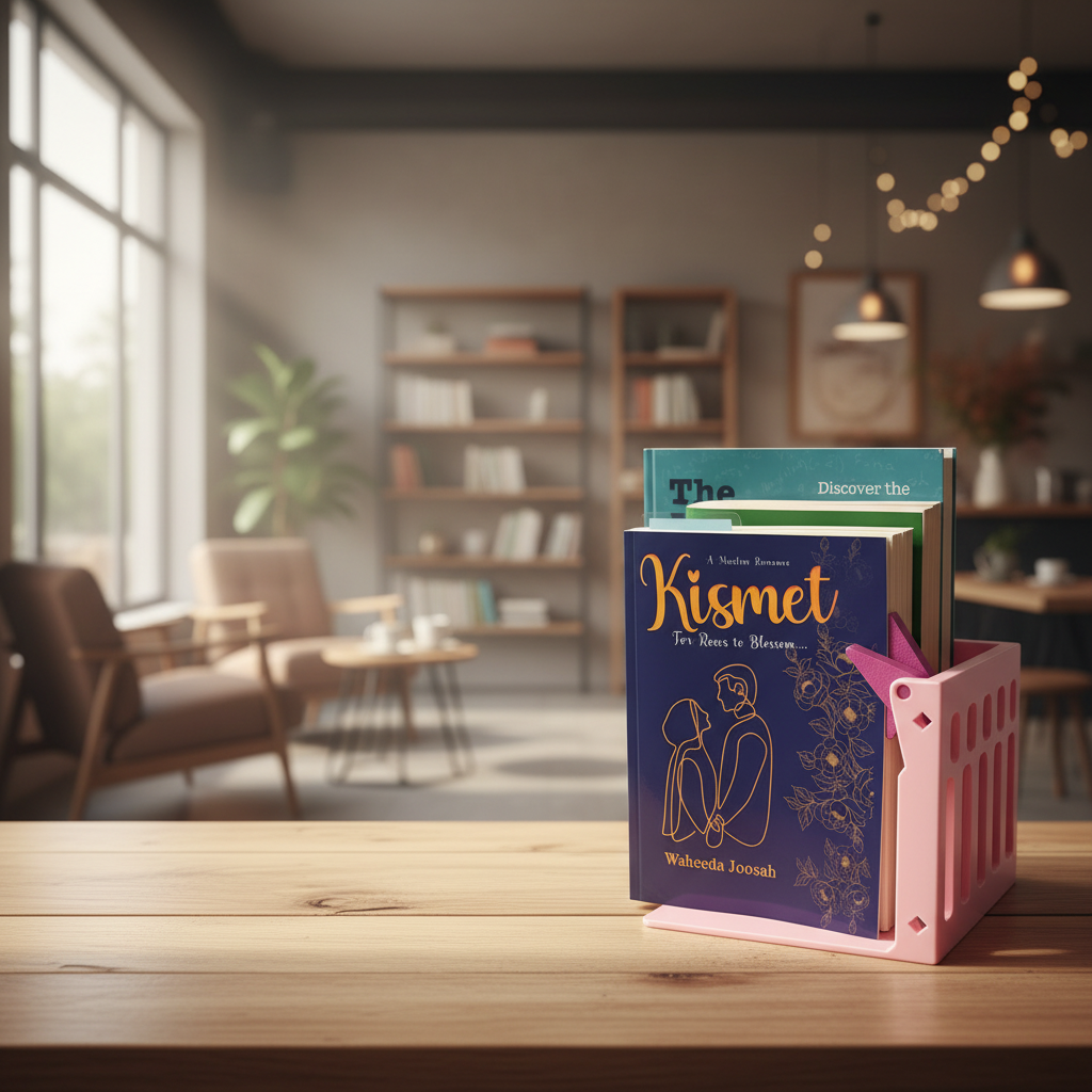 Modular Bookstand Coffee Shop Background Square