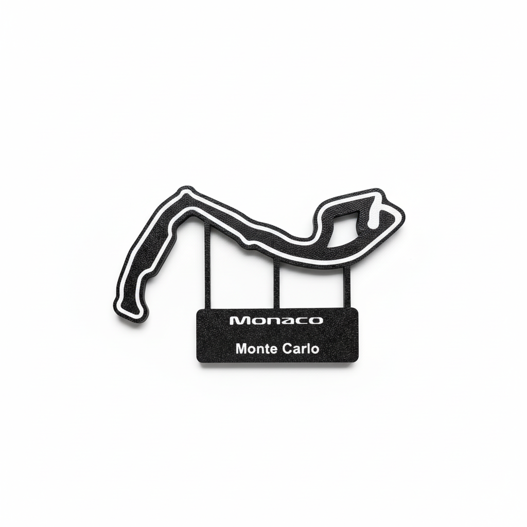 Monaco Monte Carlo F1 Track Art - Square White Background