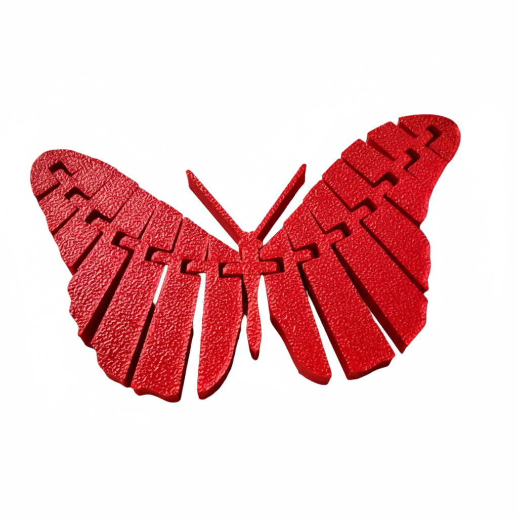 Red articulating butterfly