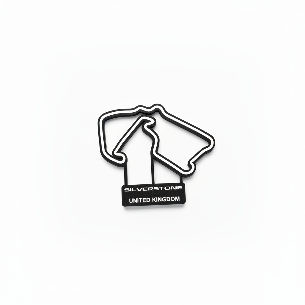 Silverstone United Kingdom F1 Track Art - Centered