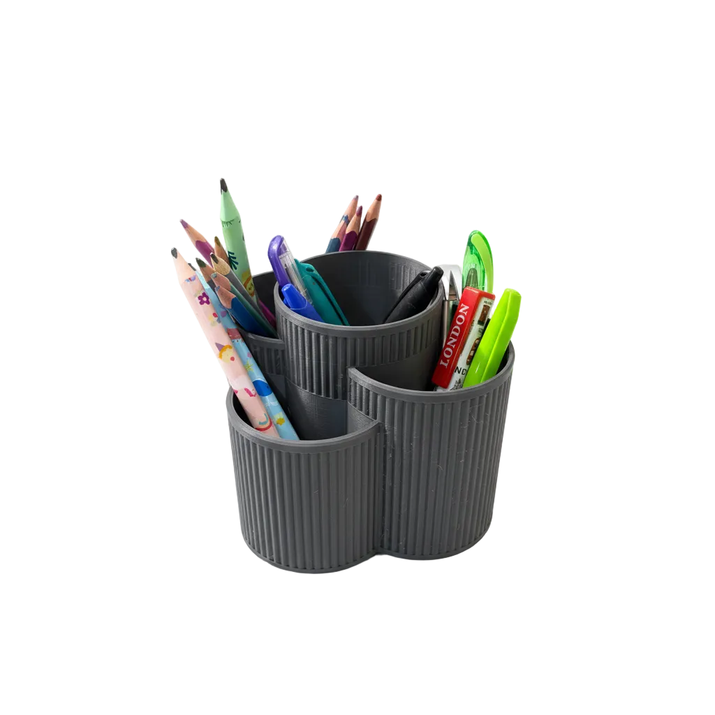 Stationery holder with pens - darker grey