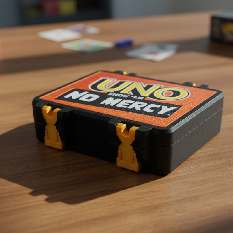 UNO card holder flat on table
