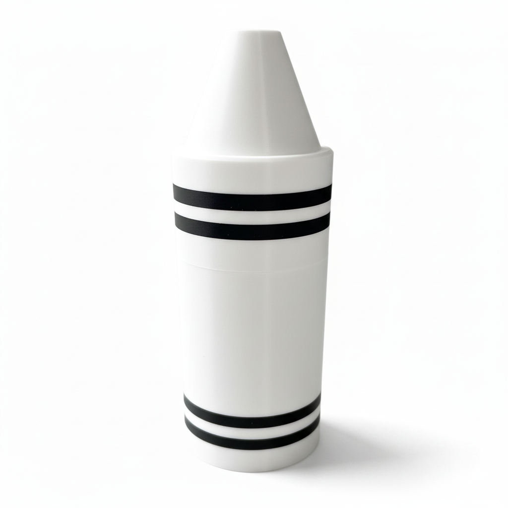 White storage crayon - white background